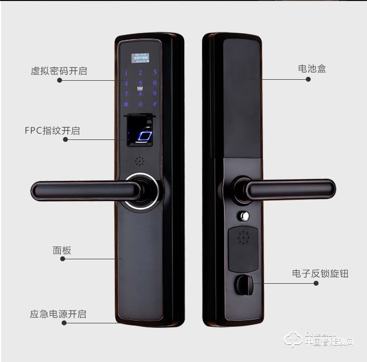 梵格尔智能门锁 家用防盗门指纹锁电子密码刷卡锁