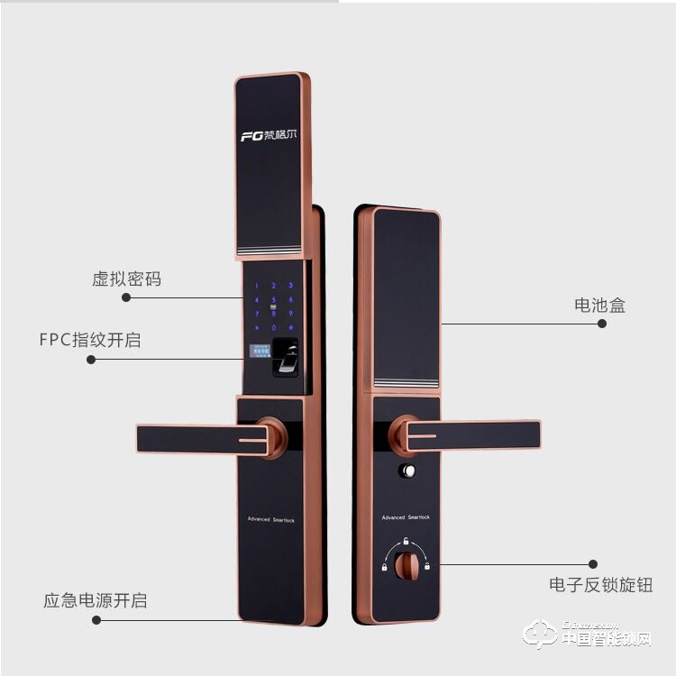 梵格尔指纹锁 家用防盗门电子密码刷卡智能门锁