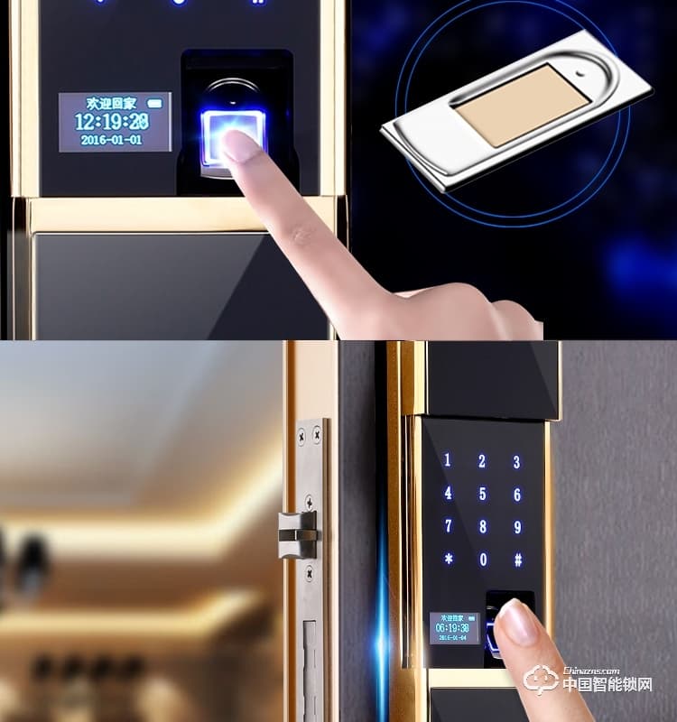 梵格尔指纹锁 家用防盗门电子锁远程智能门锁密码锁
