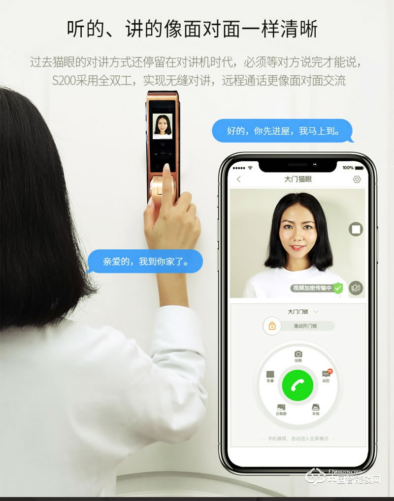安尔发智能锁 家用推拉式指纹密码锁A800