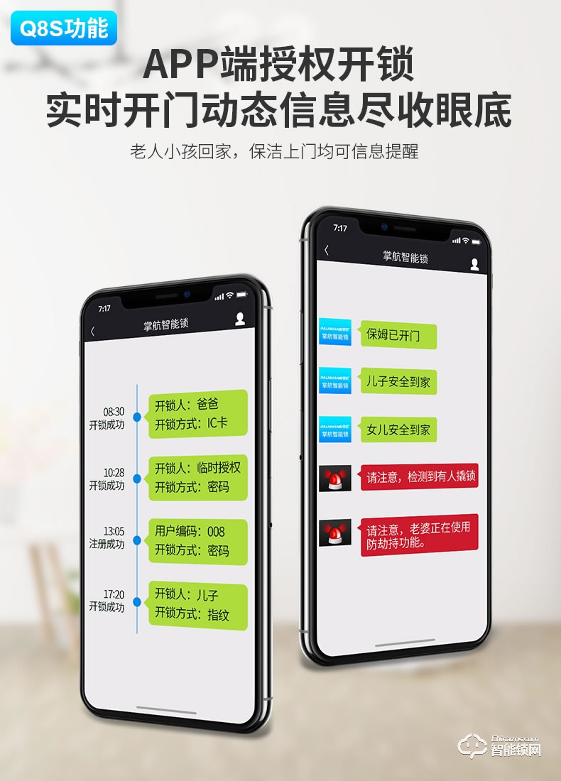 掌航智能锁 Q8全自动智能锁电子密码锁