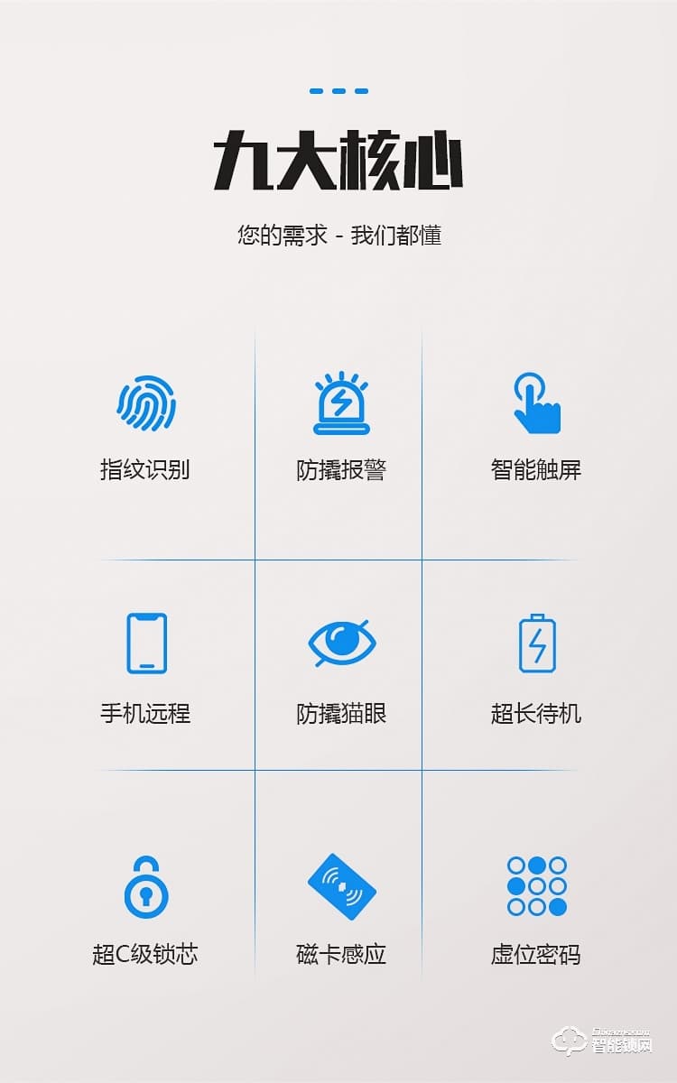 巴奈特智能锁 D9别墅大门双开门指纹密码锁
