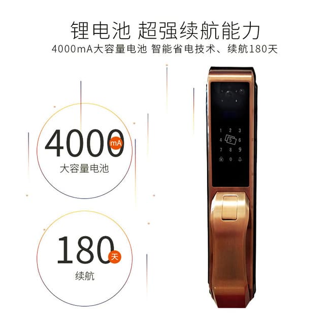 安尔发智能锁 家用推拉式指纹密码锁A800
